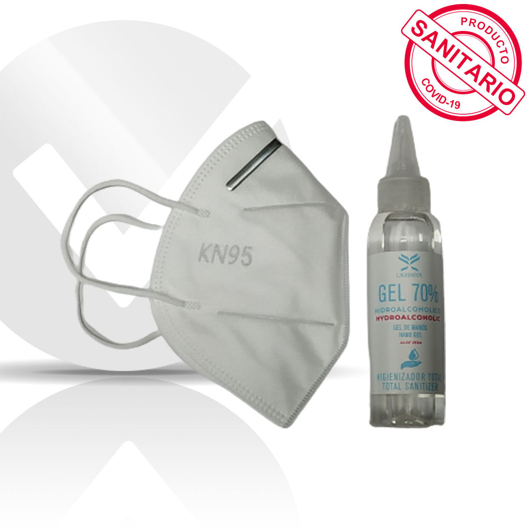 (Ref. MAS5001)-PROMO PACK MASCARILLA FFP2 + GEL HIDROALCOHÓLICO 70% 100ML